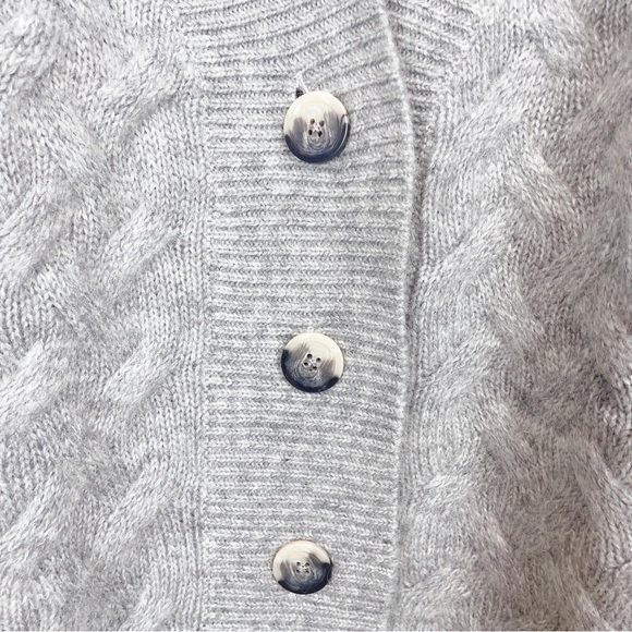 J.ing Jennie Oversize Grey Cable Knit Chunky Cardigan Sweater NWT One Size - Picture 8 of 10